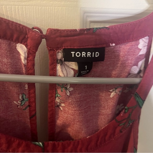 Torrid Floral Burgundy Tank Dress - Picture 4 of 4